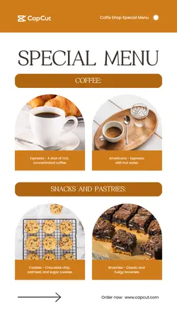 Coffee Shop Special Menu Tiktok Post