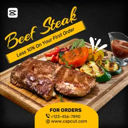 Instagram Post - Beef Steak