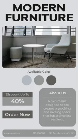 Gray Modern Furniture Instagram Story Display