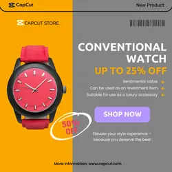 Electronics conventional watch promotion