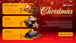 Christmas Dinner Menu Facebook Cover