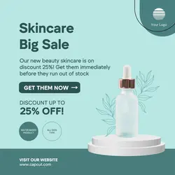 Skincare Big Sale Promotion for Instagram Post