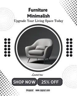 promotion of minimalist style single sofa chairs for Instagram portraits