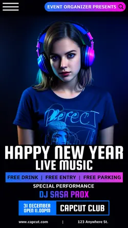 Happy New Year Live Music TikTok