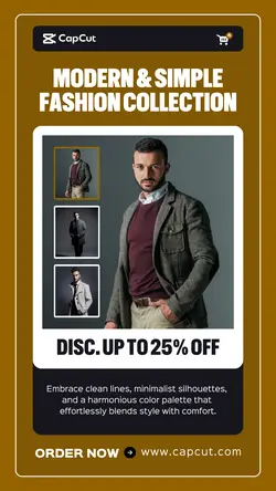 Man Fashion Collection Promotion Instagram Story