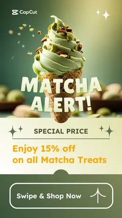 Food matcha Instagram Story Promotion Post