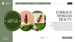 SKINCARE WEBSITE DESIGN UI GREEN STYLE
