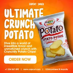 Potato Snack Promotion Instagram Post Minimalist