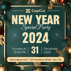 New Year Special Party 2024 Instagram Post