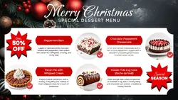 Christmas Dessert Menu Promotion Facebook Cover