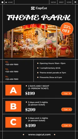 Tourism Promotion theme park display simple style