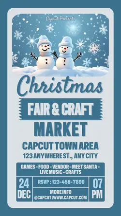 Christmas Fair And Craft Market Instagram Story