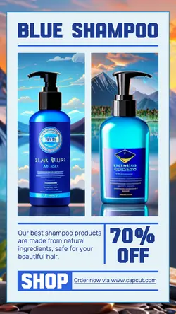 Fashion Industry Blue Shampoo sale Promotion Tiktok