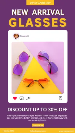 Fashion Glasses Promotion Instagram Story