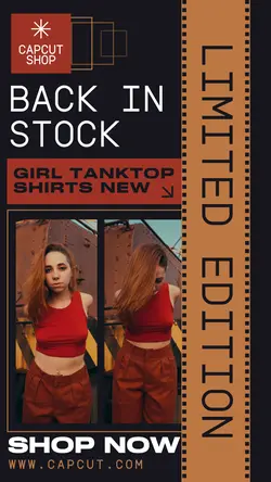 WOMAN FASHION TANKTOP RED BLACK AESTHETIC