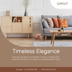 Wooden Furniture display product instagram post