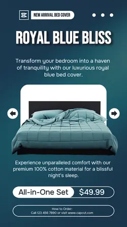 Furniture Bed Cover Promotion Instagram Story