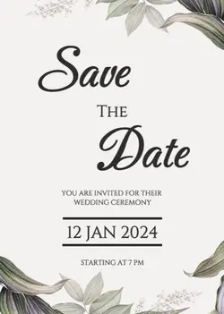 Invitation Wedding Minimalist Theme