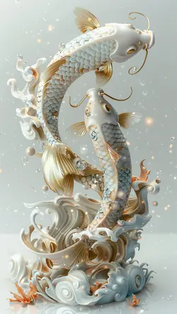 wallpaper Creative poster of one of the Twelve constellations of Pisces