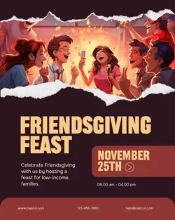 Thanksgiving Fundraiser Event Instagram Post