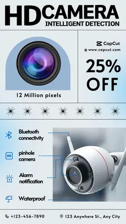 Electronic HD camera promotion Minimalist