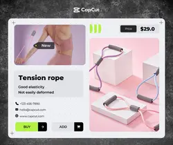 motion Tension rope show Minimalist style