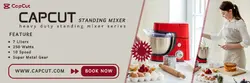 Capcut Standing Mixer Email Headers Gray and Red