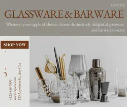 Household Glassware Product Display Facebook Post