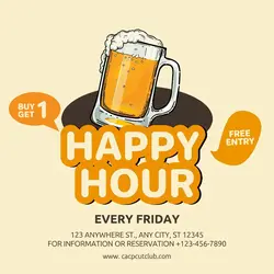 Happy Hour Beer Festival Event Promotion