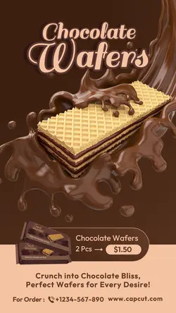 Food & Beverage Chocolate Wafers Instagram Story