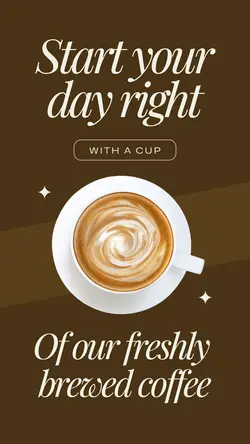 Brown Aesthetic Coffee Shop Promotion Story