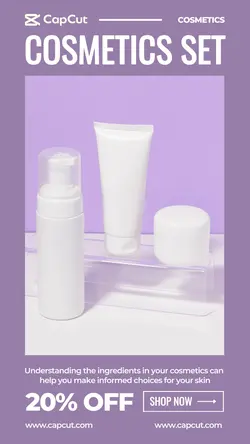 Purple Beauty Cosmetics Instagram Story