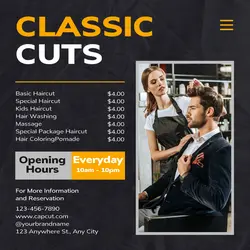 Other Industries Barber Barber Pricelist