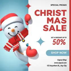 Christmas sale promo instagram post