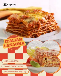 Street food Food advertising Lasagna Minimalist