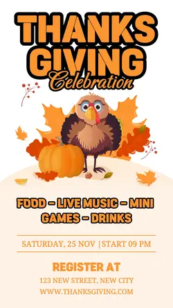 Thanksgiving Celebration Invitation Instagram Story