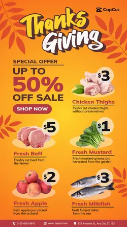 Thanks Giving Promo Brochure Tiktok