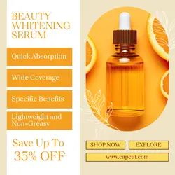 Beauty and Personal Care, beauty whitening serum pastel instagram post template