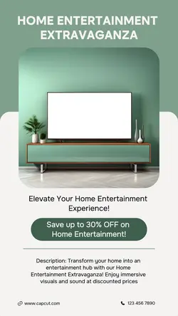 Electronic Promotion green Instagram Story