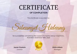 Non-marketing Education - Certificate Gold Modern