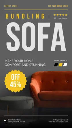 Bundling sofa Furniture Instagram Story