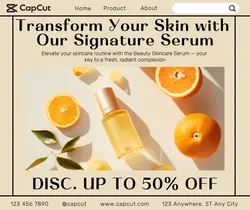 Beauty Serum Promotion Facebook Post
