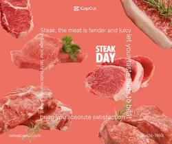 Foods & Beverage Product display meat Stylized