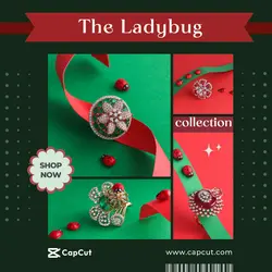 Fashion ladybug jewelry collection FB IG Post