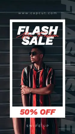 Black Elegant Flash Sale Promotion Instagram Story