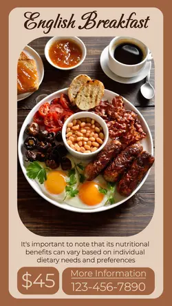 Food English Breakfast Instagram Story