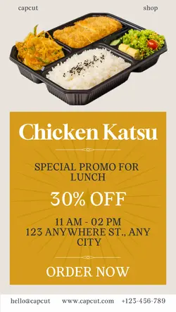Chicken Katsu Promo Lunch Instagram Story