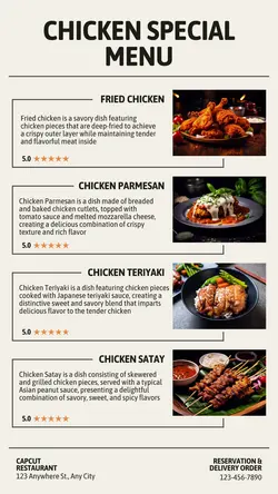 Chicken Menu Template Instagram Story