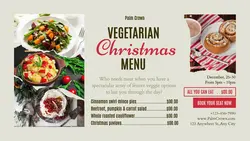 Christmas Vegetarian Menu Product Display Twitter