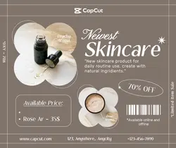 Newest Skincare Product Display Facebook Post